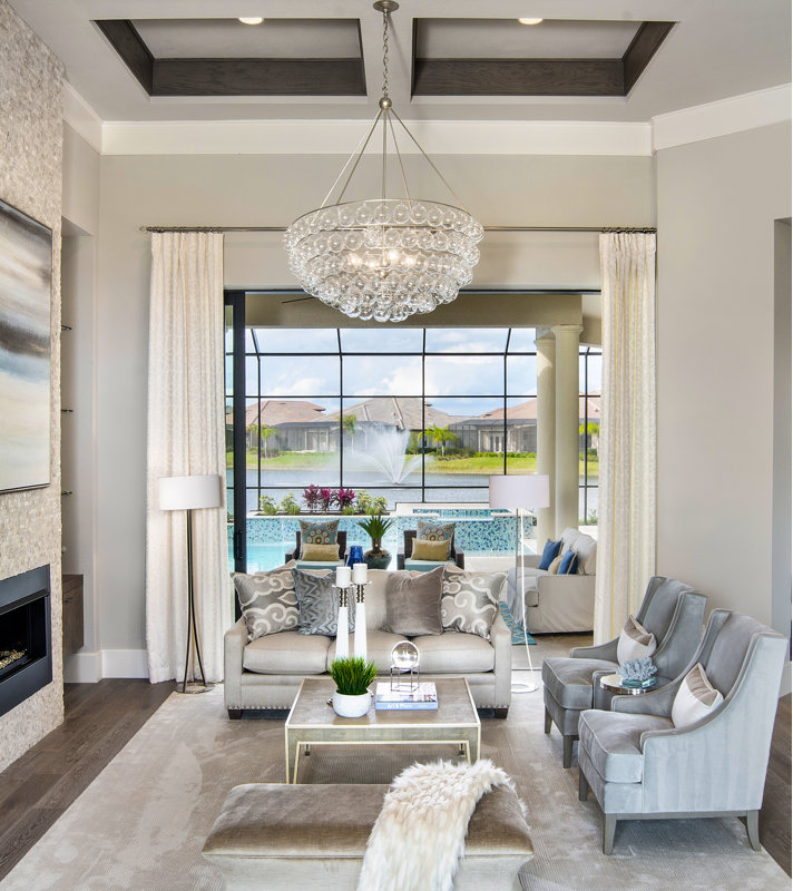 Glam Living Room Design Photo by Beasley and Henley Interior Design